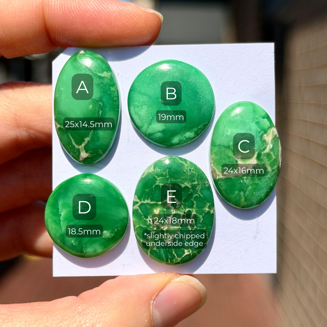 18-25mm Australian Variscite Cabochon Smooth - Choose your Stone (W14-B)