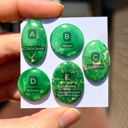 18-25mm Australian Variscite Cabochon Smooth - Choose your Stone (W14-B)