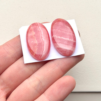 32-33mm Rhodochrosite Cabochon Smooth - Choose your Stone (W3)