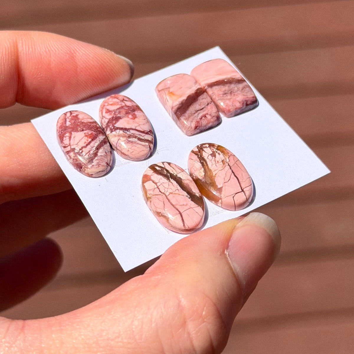 Australian Pink Opal Cabochon Pairs - Choose your Pair (W17)