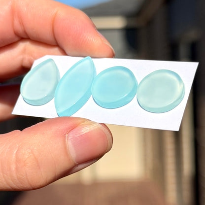 15-24mm Aqua Chalcedony Cabochon Smooth - Choose your Stone (W16)