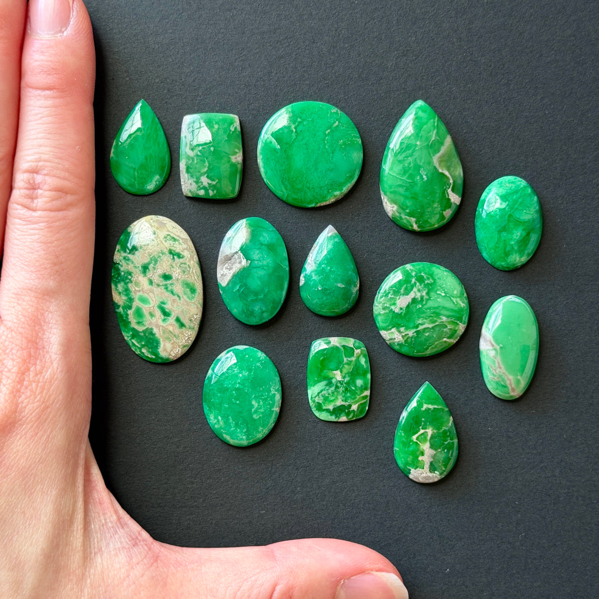 High-grade Australian Variscite Cabochon Smooth - Choose your Stone (W18)