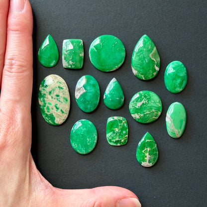 High-grade Australian Variscite Cabochon Smooth - Choose your Stone (W18)