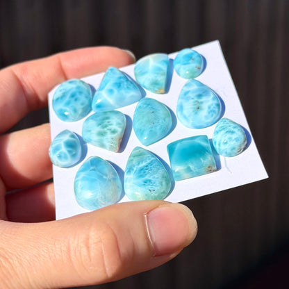 13-22mm Blue Larimar Cabochon Smooth - Choose your Stone (W16)