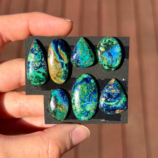Azurite Malachite Cabochon Smooth - Choose your Stone (W13)