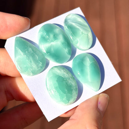 22-24mm Chatoyant Hemimorphite Cabochon Smooth  - Choose your Stone (W6)