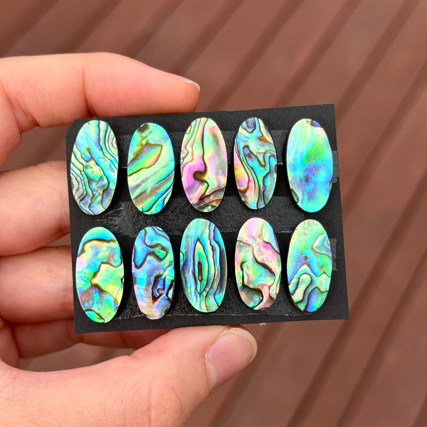 20x10mm Abalone Paua Shell (Iridescent) Oval Cabochon Smooth - Choose your Stone (W6)