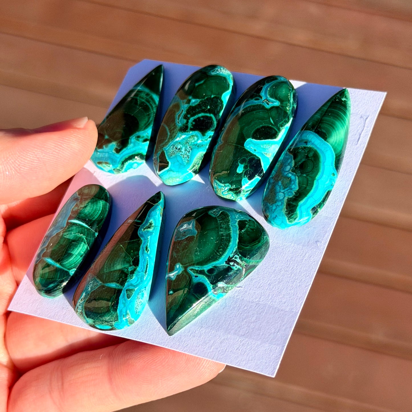 Malachite Chrysocolla Cabochon Smooth - Choose your Stone (W6)