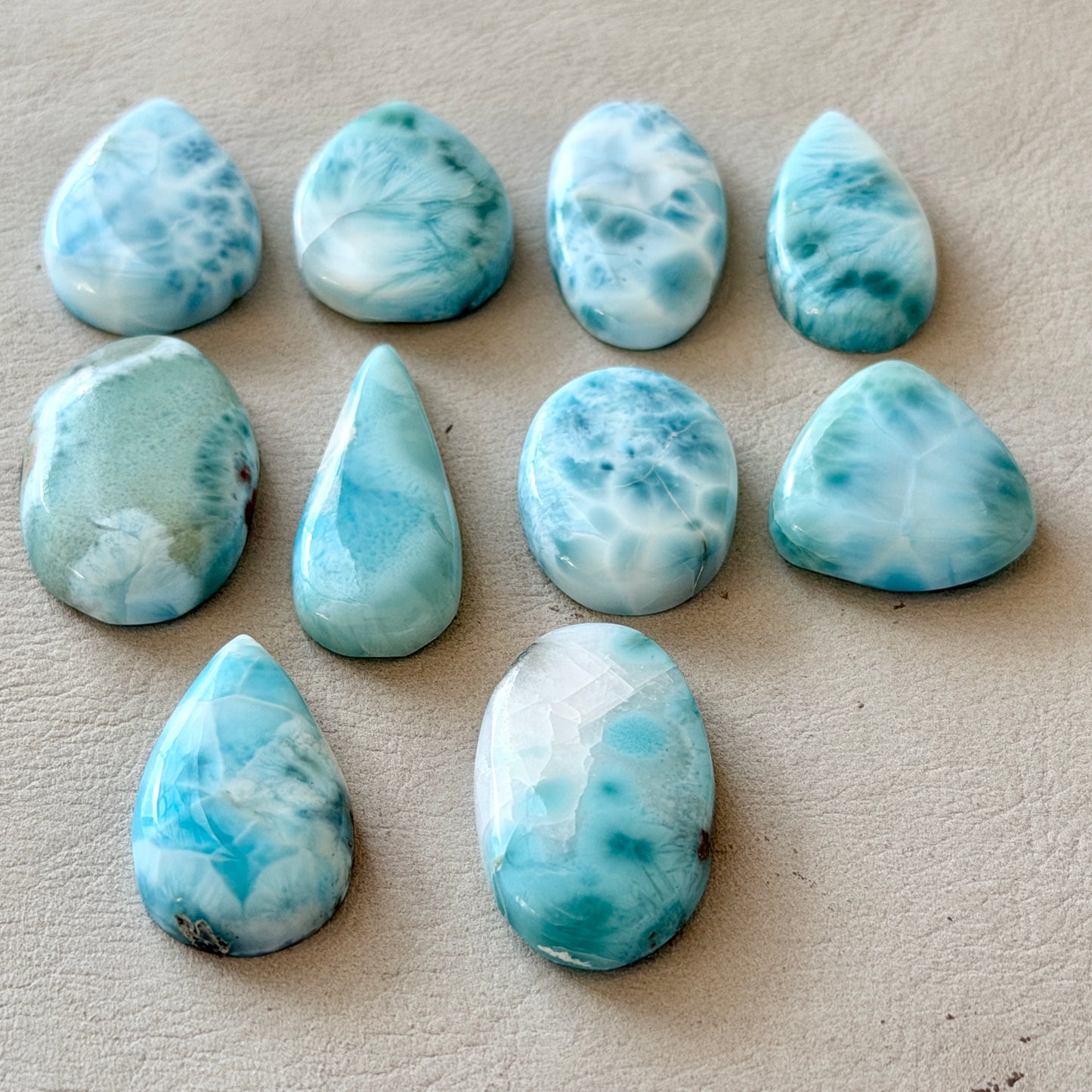 21-31mm High-grade Blue Larimar Cabochon Smooth - Choose your Stone (W9)