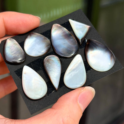 Tahitian Black Mother of Pearl Cabochon Smooth - Choose your Stone (W10)