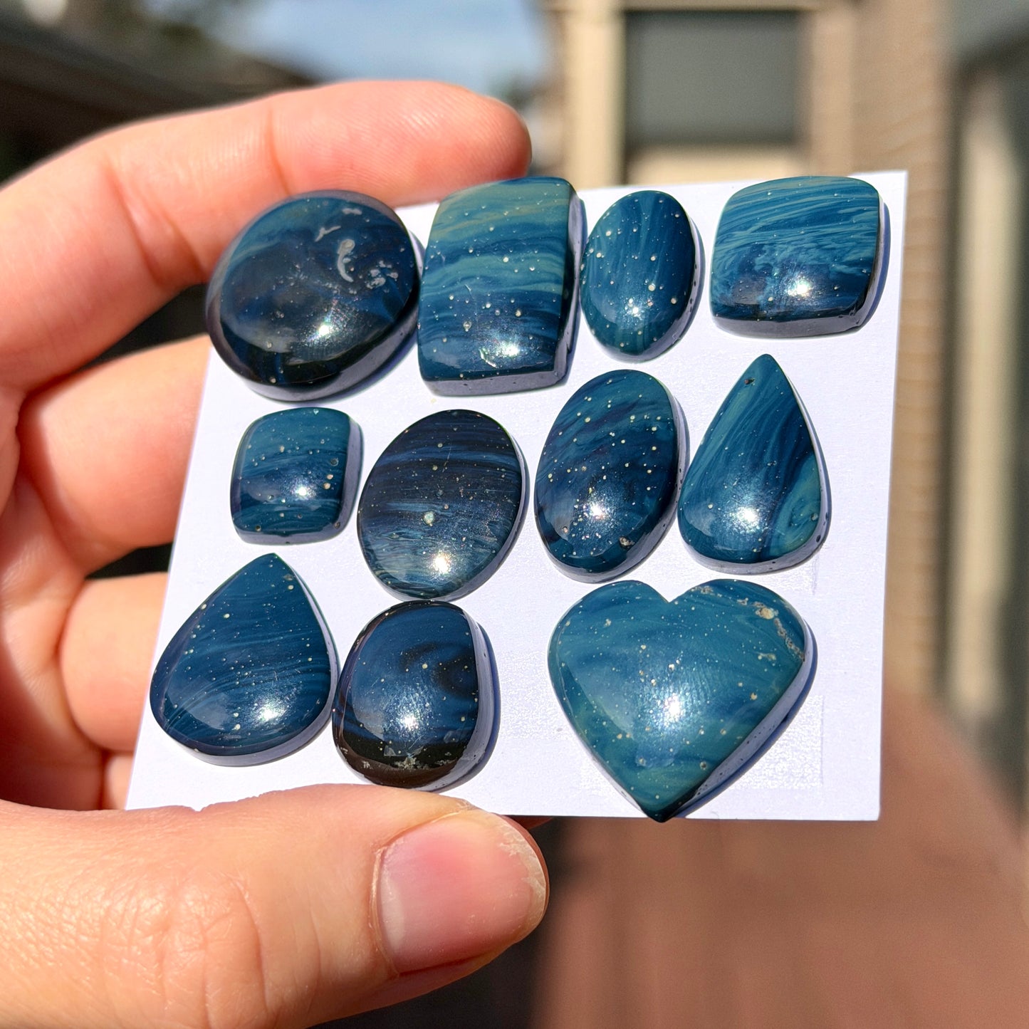 13-22mm Leland Blue / Sieber Agate Cabochon Smooth - Choose your Stone (A-W14)