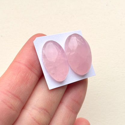 20-22mm Rose Quartz Cabochon Smooth  - Choose your Stone (W4)