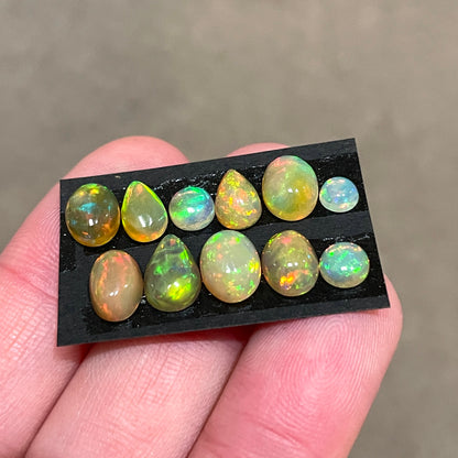 Ethiopian Welo Opal Cabochons Smooth - 11pcs (FULL LOT) [W1]