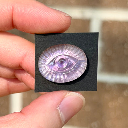 Mother of Pearl & Amethyst 'Evil Eye/Nazar' Oval Cabochon Triplet - 20.5mm x 16mm (W16)