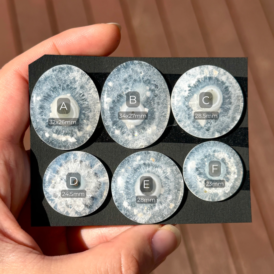 Single-eye Orbicular Solar Quartz Cabochon Smooth - Choose your Stone (E9)