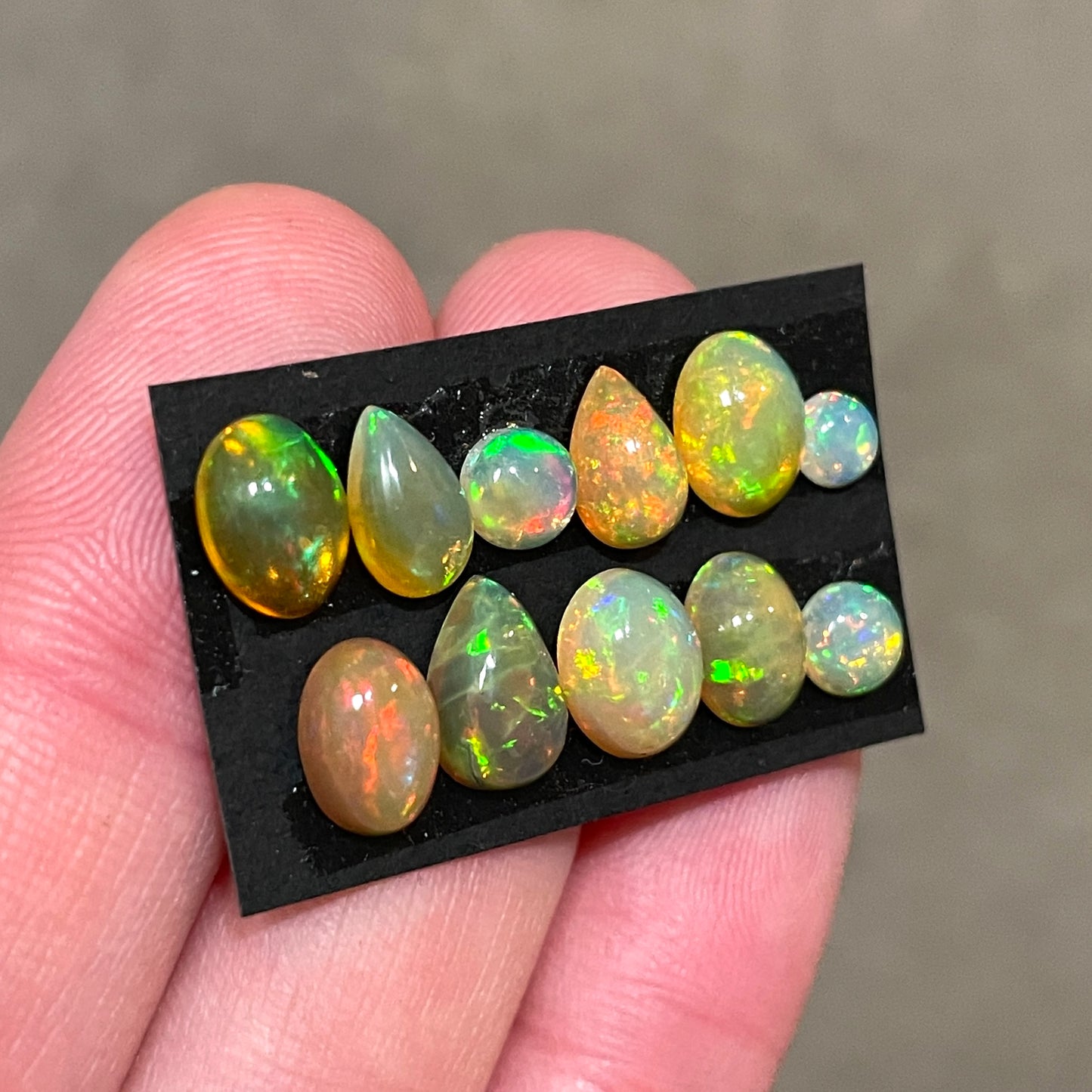 Ethiopian Welo Opal Cabochons Smooth - 11pcs (FULL LOT) [W1]