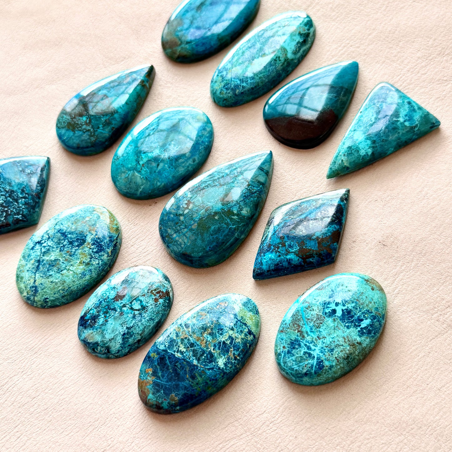 31-41mm Shattuckite (with Azurite) Cabochon Smooth - Choose your Stone - W7