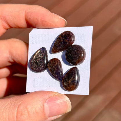 12-18mm Mini Bloodshot Iolite Cabochon Smooth - Choose your Stone (W11)
