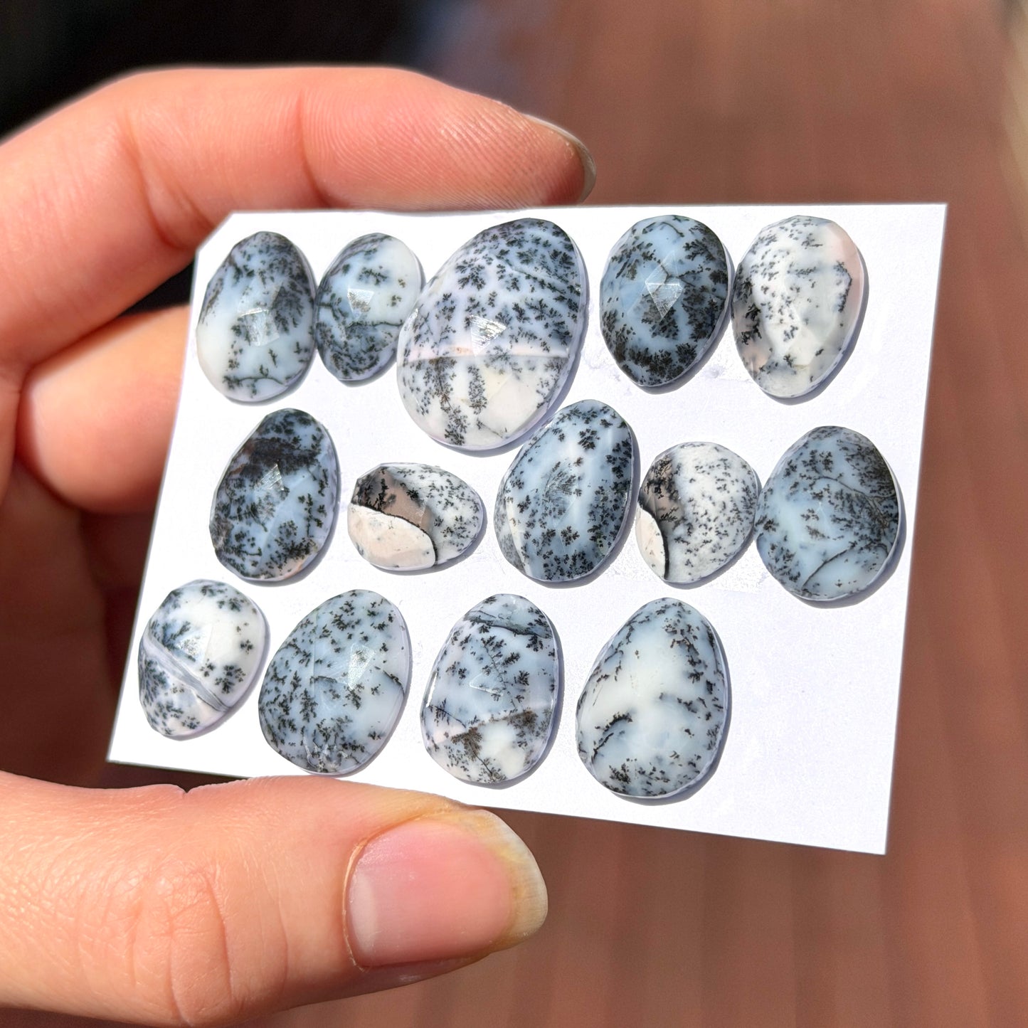 Dendritic Opal Agate Cabochon Rose cut - Choose your Stone (W4)