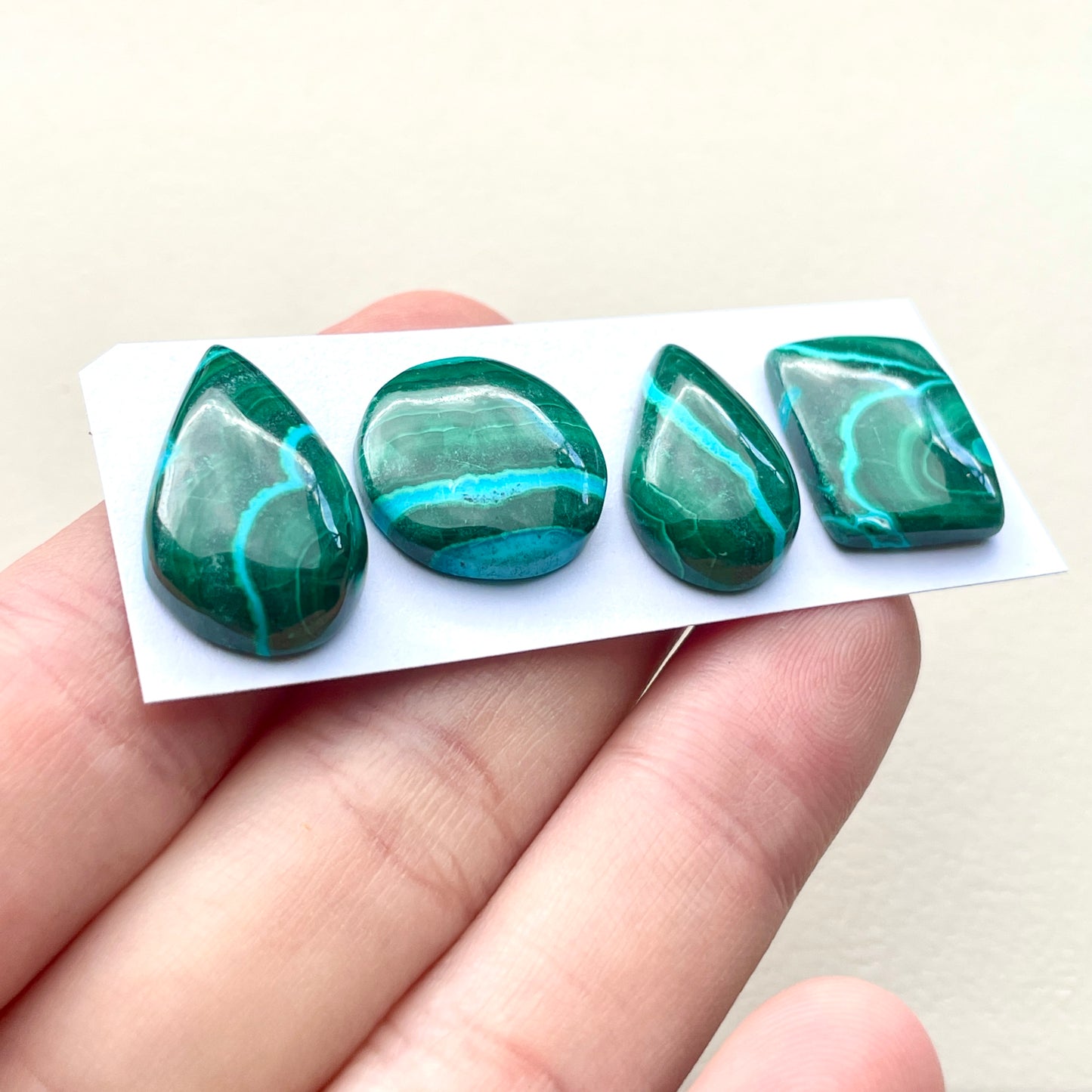 15-21mm Malachite Chrysocolla Cabochon Smooth - Choose your Stone (W9)