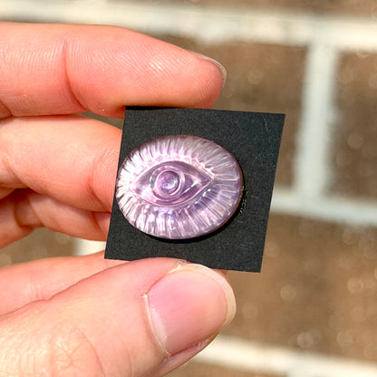 Mother of Pearl & Amethyst 'Evil Eye/Nazar' Oval Cabochon Triplet - 20.5mm x 16mm (W16)