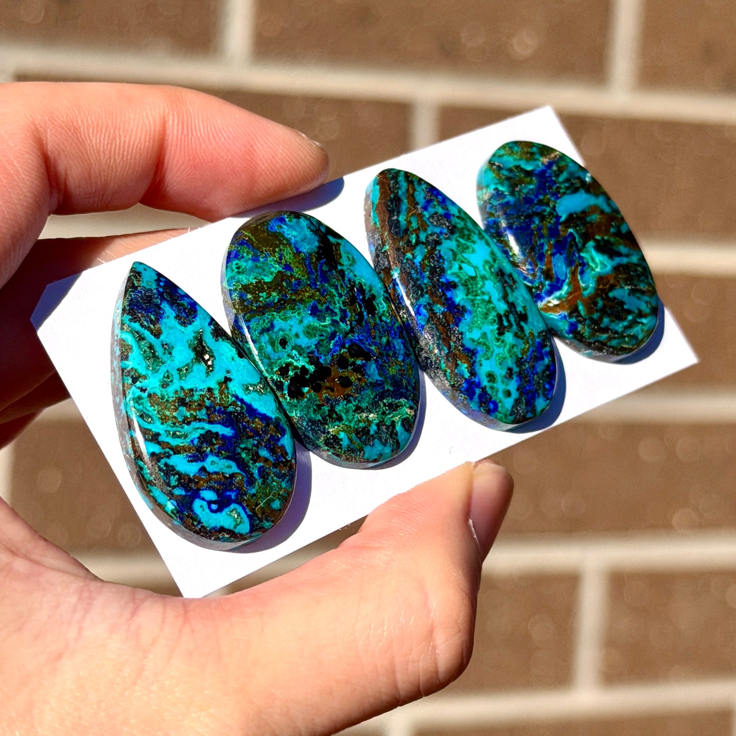 Azurite, Malachite, Chrysocolla & Cuprite (4 in 1 Combo) Cabochon Smooth - Choose your Stone (W16)