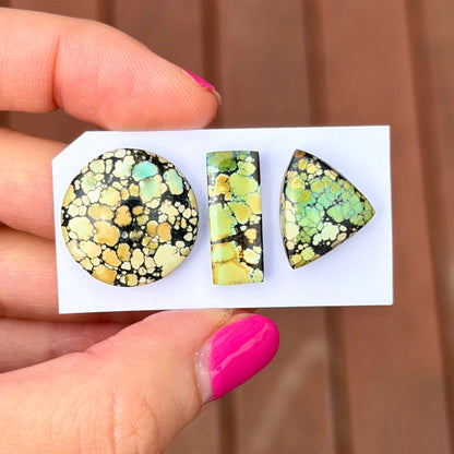 Giraffe (Hubei) Turquoise Cabochon Smooth (Backed) - Choose your Stone (W2)