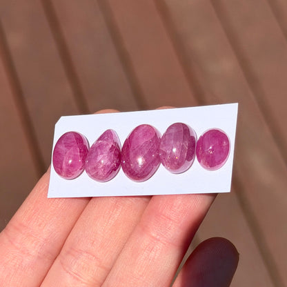 Ruby Cabochon Smooth (High Dome) - Choose your Stone (W12)