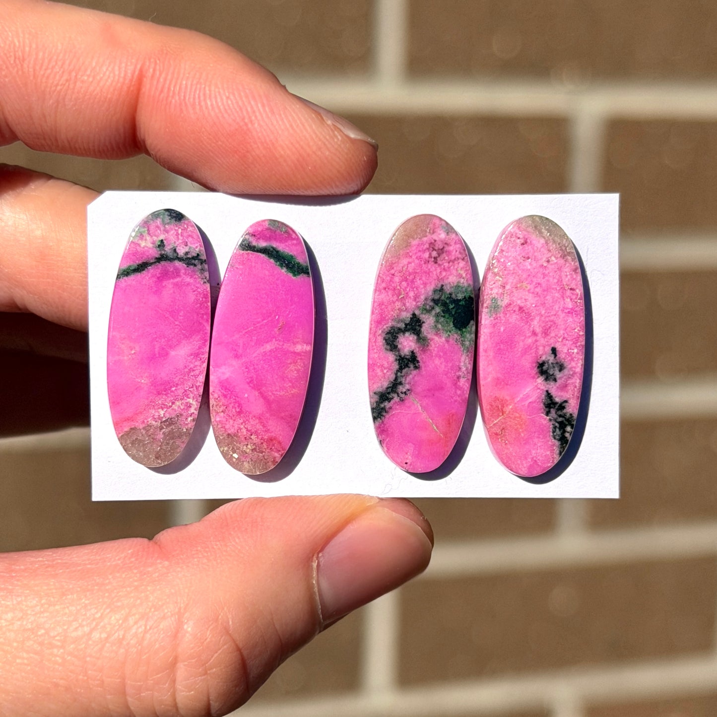 Pink Cobalto Calcite Cabochon Pairs Smooth - Choose your Pair (W11)