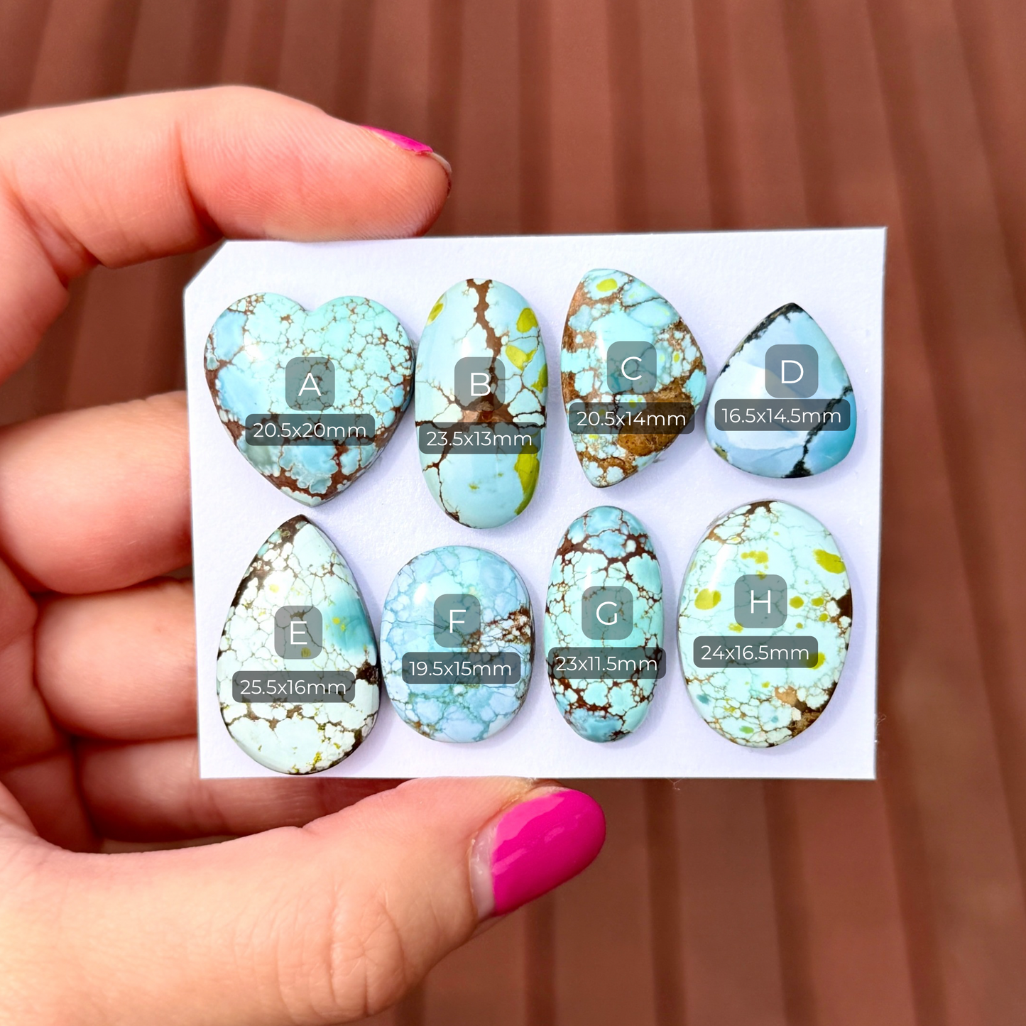 16-26mm Sand Hill Turquoise Cabochon Smooth (Backed) - Choose your Stone (W9)