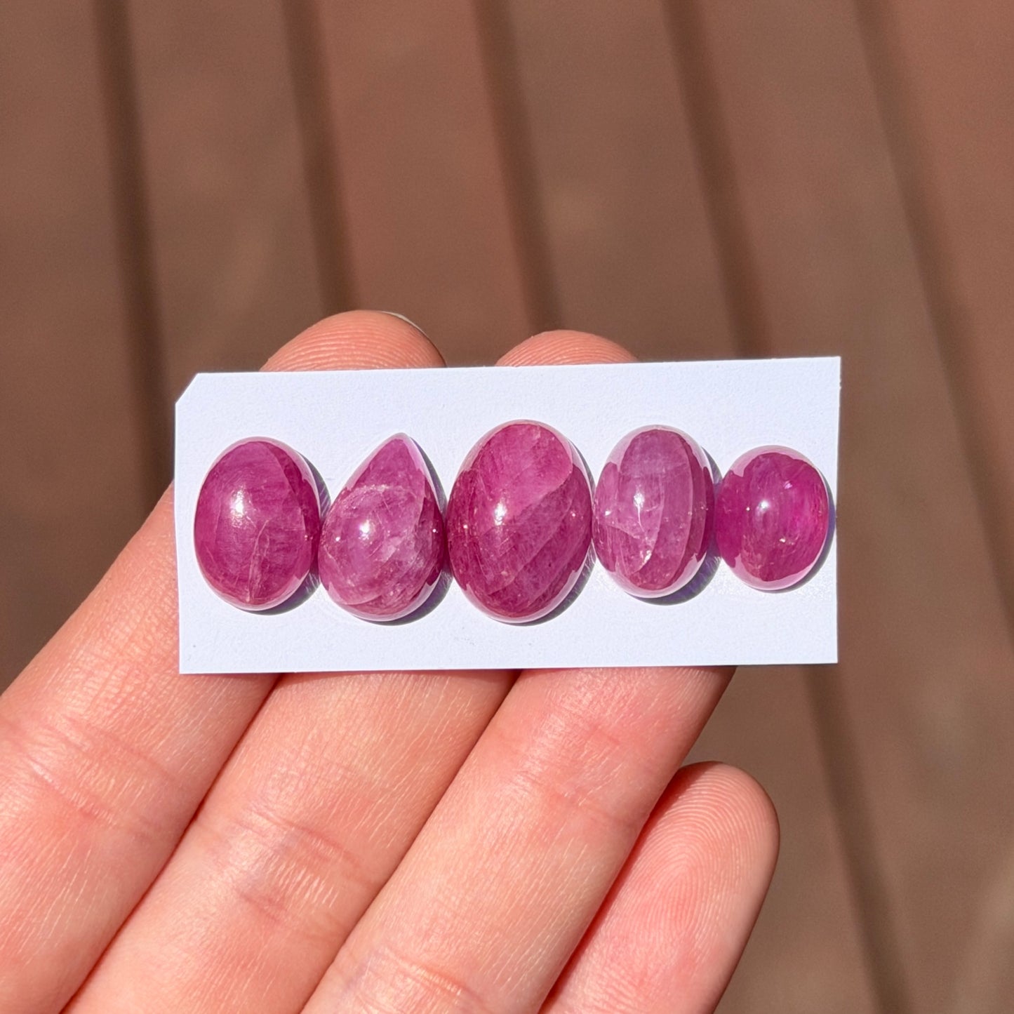 Ruby Cabochon Smooth (High Dome) - Choose your Stone (W12)