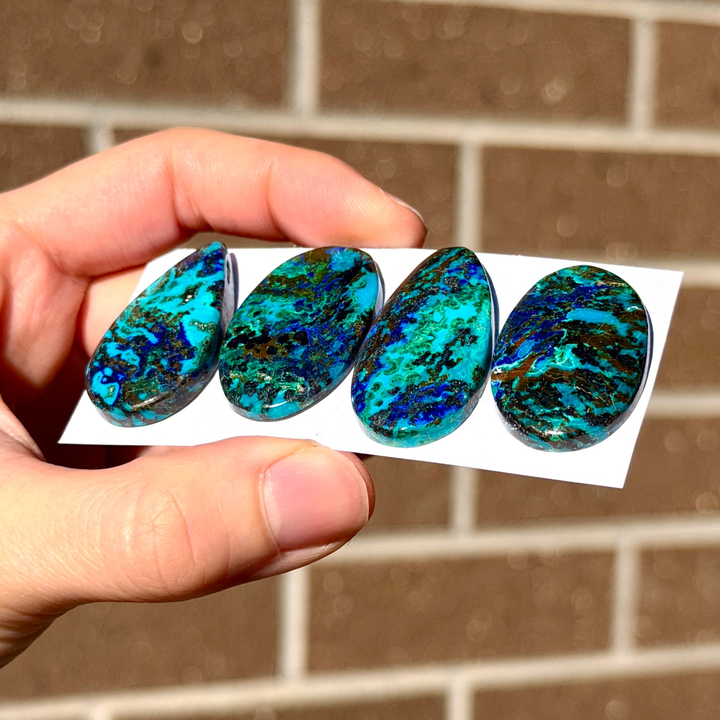 Azurite, Malachite, Chrysocolla & Cuprite (4 in 1 Combo) Cabochon Smooth - Choose your Stone (W16)