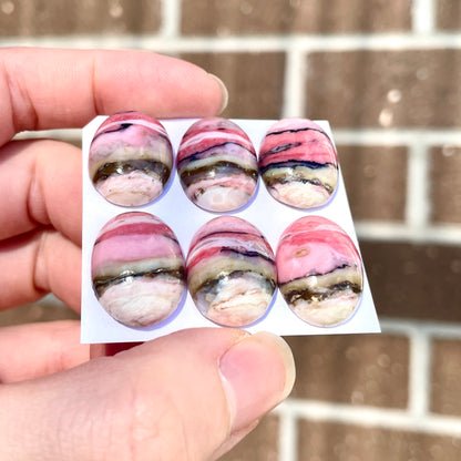 Peruvian Pink Opal Cabochon Smooth (20x15mm Oval) - Choose your Stone (W2)