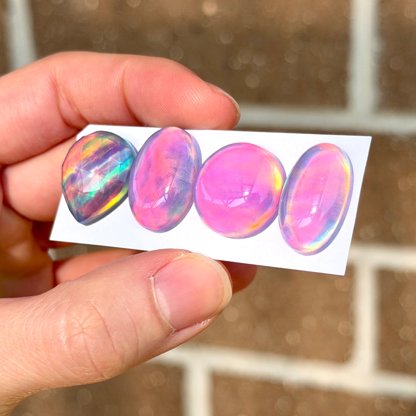 18-21mm Aurora Opal Doublet Cabochon Smooth - Choose your Stone (W15)