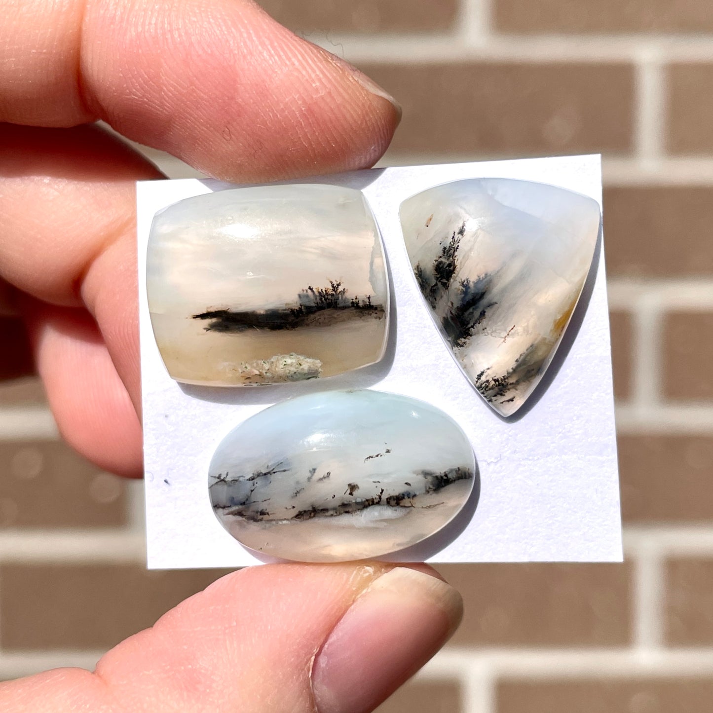 Dendritic ‘Scenic’ Peruvian Opal Cabochon Smooth - Choose your Stone (W10)
