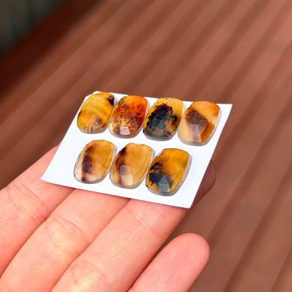 Montana Agate Rectangle Cabochon Rosecut - 14x10mm - Choose your Stone (W8)