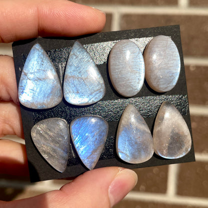 Belomorite Moonstone (Sunstone with Moonstone) Cabochon Pairs - Choose your Pair (W10)