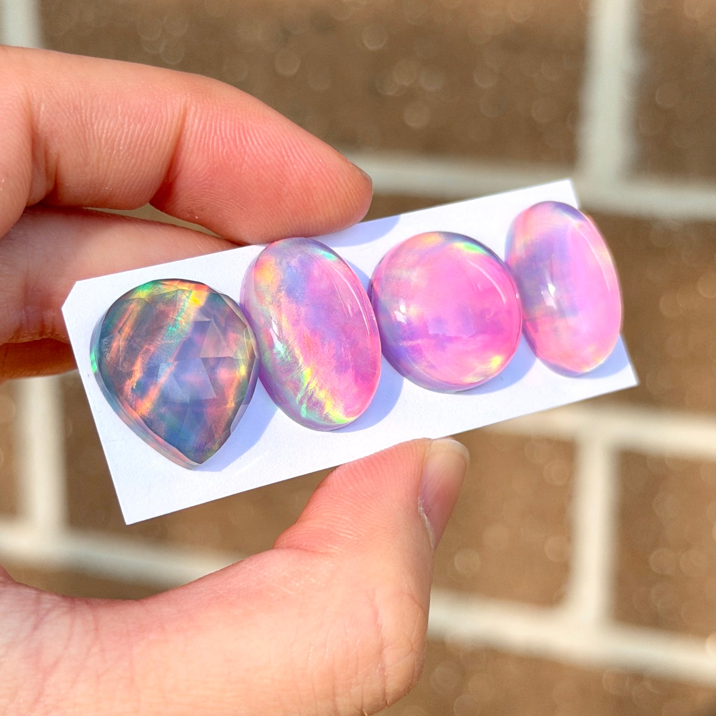 18-21mm Aurora Opal Doublet Cabochon Smooth - Choose your Stone (W15)
