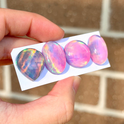 18-21mm Aurora Opal Doublet Cabochon Smooth - Choose your Stone (W15)