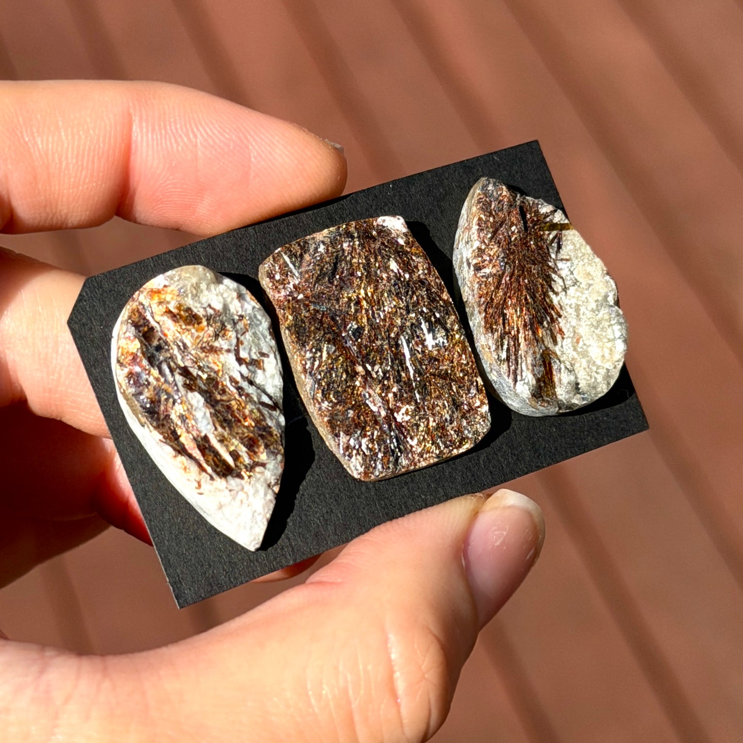Astrophyllite Druzy Cabochon Raw-Face - Choose your Stone (W13)