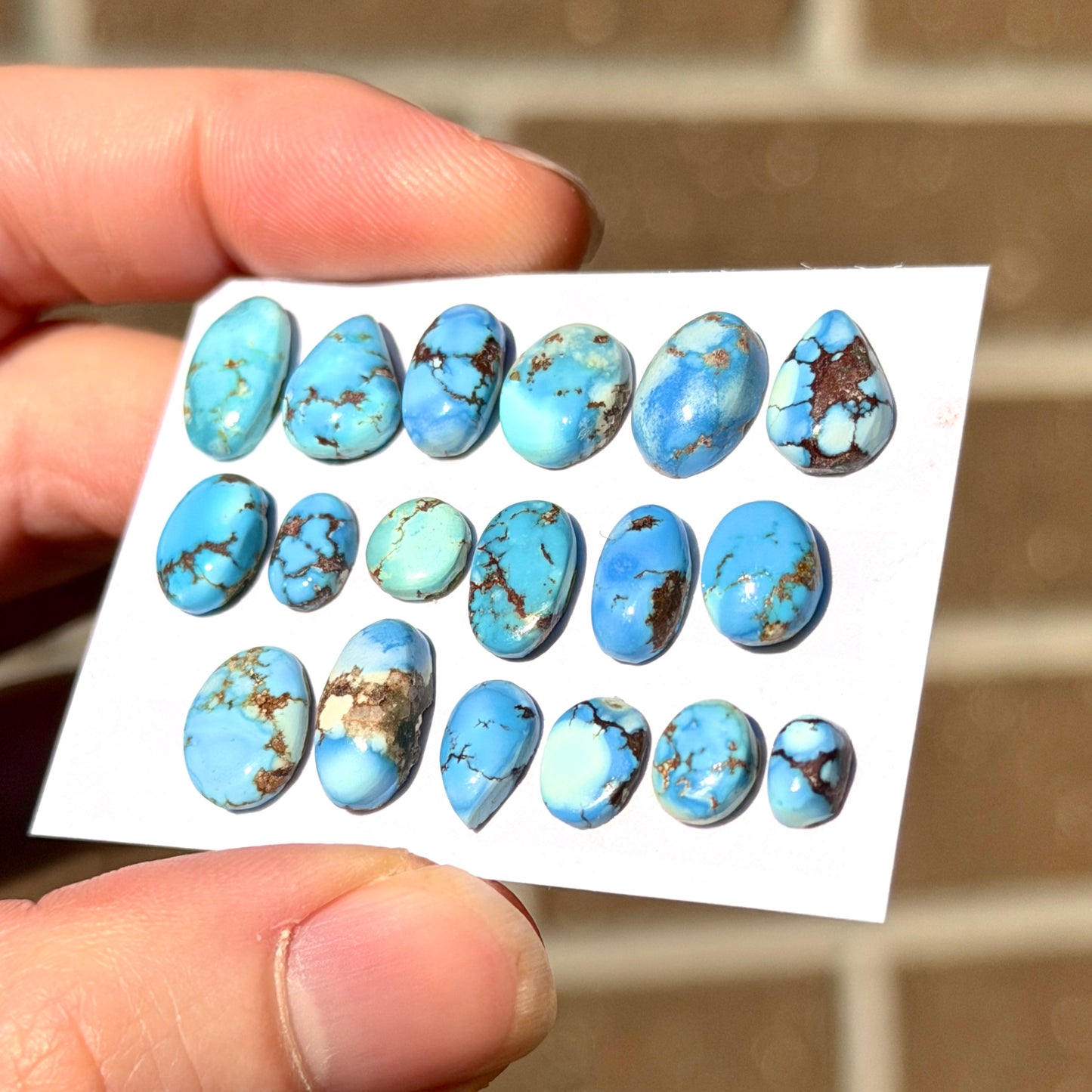 6-12mm Mini Golden Hills Turquoise Cabochon Smooth - Choose your Stone (W14)