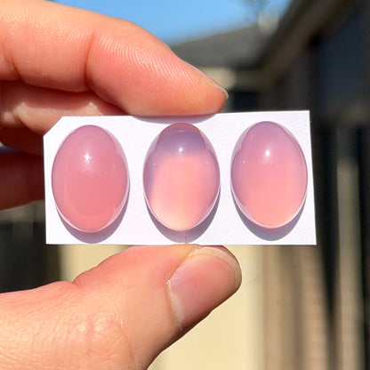 Lavender Chalcedony Oval Cabochon Smooth - 18mm x 13mm - Choose your Stone (W16)