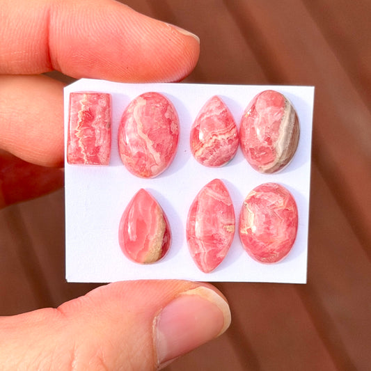 Mini Rhodochrosite Cabochon Smooth - Choose your Stone (W17)