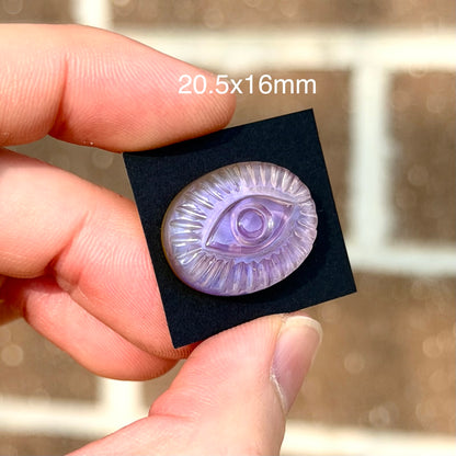 Mother of Pearl & Amethyst 'Evil Eye/Nazar' Oval Cabochon Triplet - 20.5mm x 16mm (W16)
