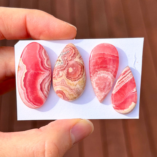 Gemmy (Red) Rhodochrosite Cabochon Smooth - Choose your Stone (B)(W17)