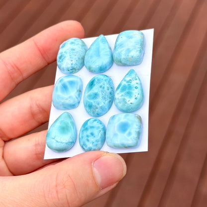 15-21mm Blue Larimar Cabochon Smooth - Choose your Stone (W5-B)