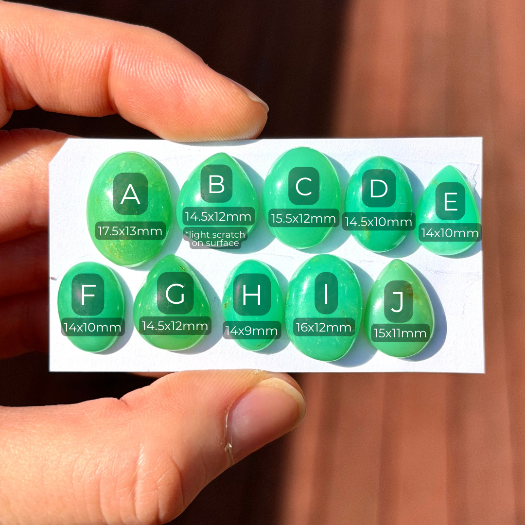 Australian Chrysoprase Cabochon Smooth - Choose your Stone (E8)