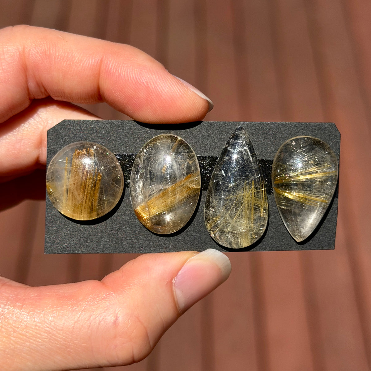 17-27mm High-grade Golden Rutilated Quartz Cabochon Smooth - Choose your Stone (W4)