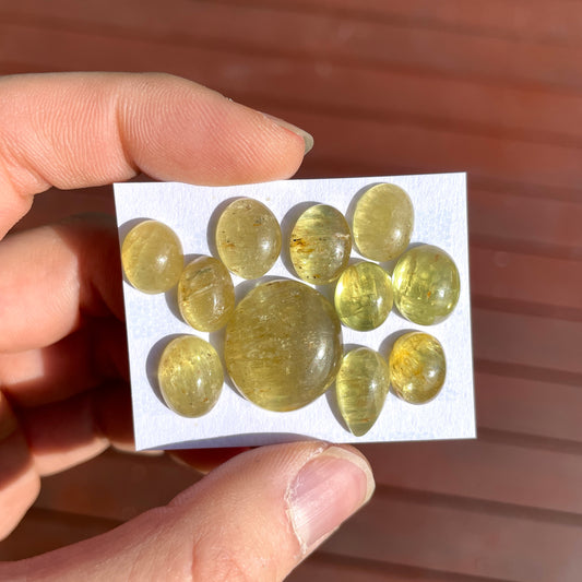 Yellow Apatite Cabochon Smooth - Choose your Stone W1