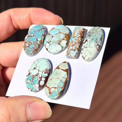 22-27mm Gobi Desert Hubei Turquoise (Backed) Cabochon Smooth - Choose your Stone (W16)